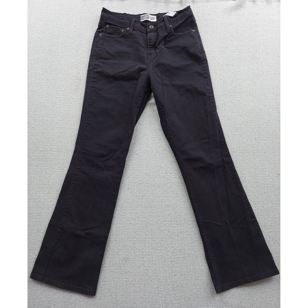 Signature by Levi Strauss & Co Jeans Womens 10 Long Black At Waist Bootcut